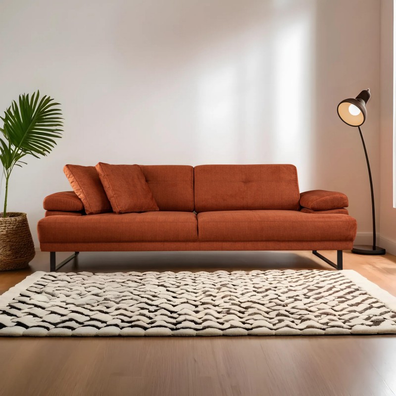 Atelier del Sofa 3-Seat Sofa-Bed Mustang - Orange Orange