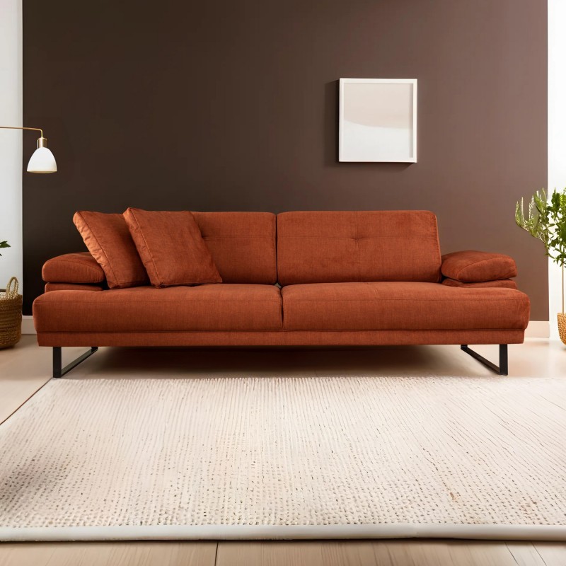 Atelier del Sofa 3-Seat Sofa-Bed Mustang - Orange Orange