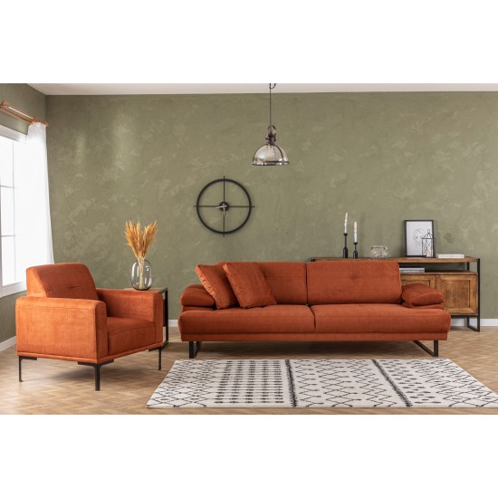 Atelier del Sofa 3-Seat Sofa-Bed Mustang - Orange Orange