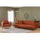 Atelier del Sofa 3-Seat Sofa-Bed Mustang - Orange Orange
