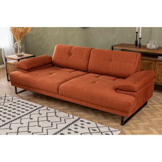 Atelier del Sofa 3-Seat Sofa-Bed Mustang - Orange Orange