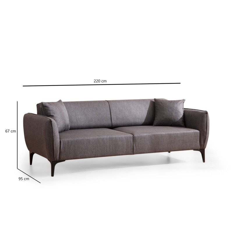 3-Seat Sofa Belissimo - Dark Grey Dark Grey