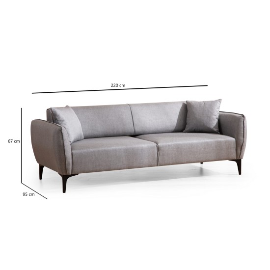 3-Seat Sofa Belissimo - Grey Grey Atelier del Sofa 3-Seat Sofa Belissimo - Grey Grey