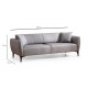 3-Seat Sofa Belissimo - Grey Grey Atelier del Sofa 3-Seat Sofa Belissimo - Grey Grey