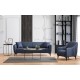 3-Seat Sofa Belissimo - Blue Blue 3-Seat Sofa Belissimo - Blue Blue