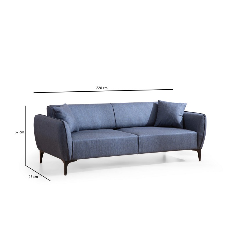 3-Seat Sofa Belissimo - Blue Blue