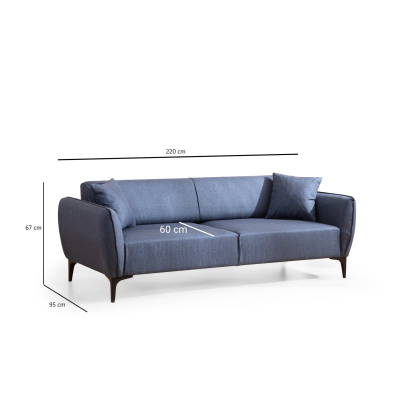 3-Seat Sofa Belissimo - Blue Blue