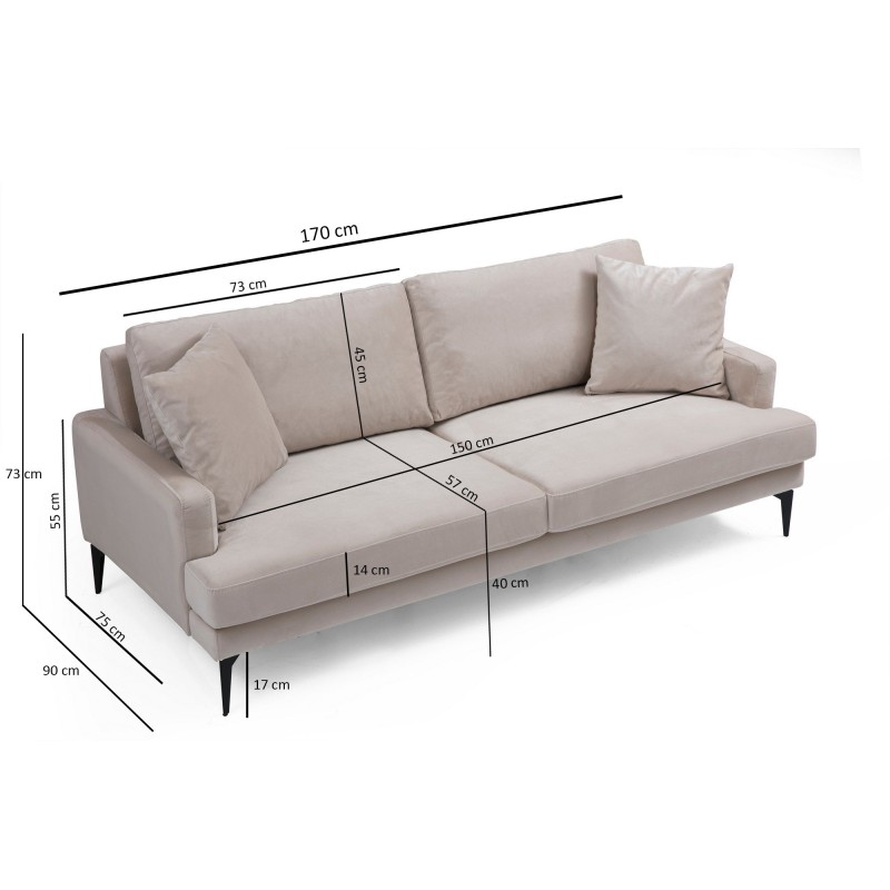 Atelier del Sofa 2-Seat Sofa Papira 2 Seater - Beige Beige