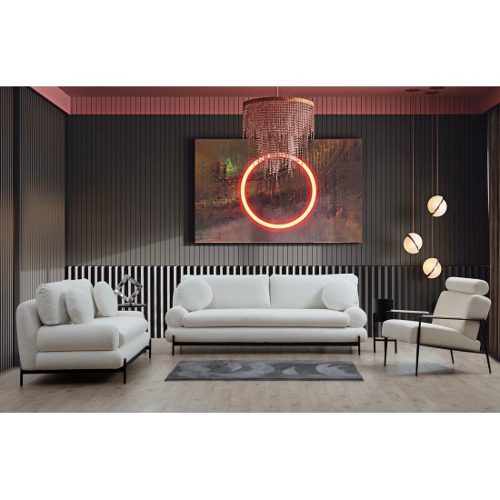 2-Seat Sofa Livorno - White White Atelier del Sofa 2-Seat Sofa Livorno - White White