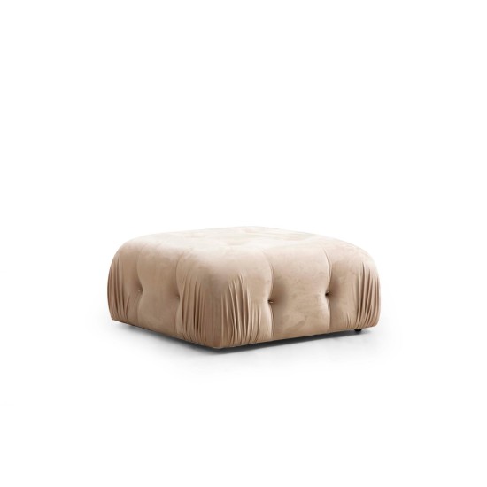 Πουφ Bubble - Χρώμα Cream - 95x95x45εκ Πουφ Bubble - Χρώμα Cream - 95x95x45εκ