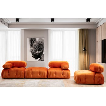 Tuffet Bubble Pouffe - Orange Orange