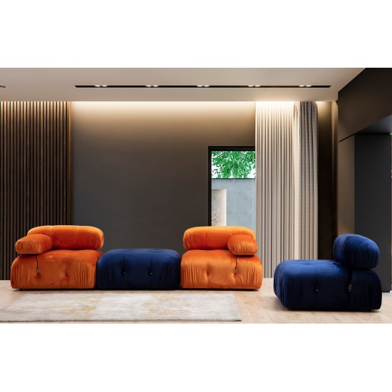 1-Seat Sofa Bubble O1 - Velvet Blue Blue 1-Seat Sofa Bubble O1 - Velvet Blue Blue