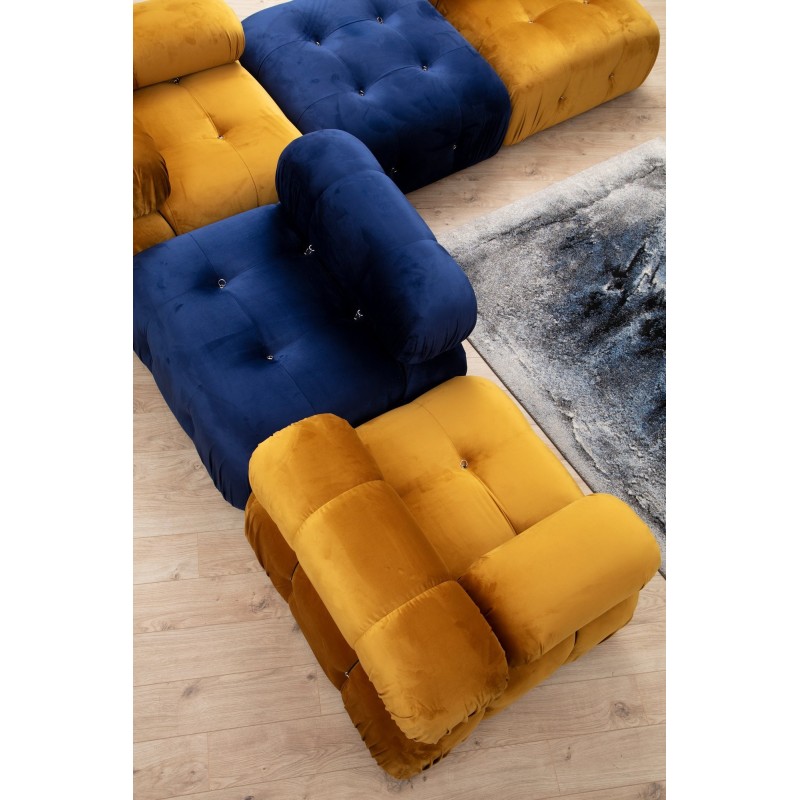 1-Seat Sofa Bubble O1 - Velvet Blue Blue