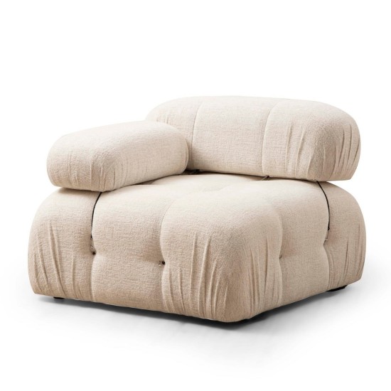 1-Seat Sofa Bubble L1 - Cream Bouclette Cream 1-Seat Sofa Bubble L1 - Cream Bouclette Cream