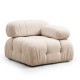 1-Seat Sofa Bubble 1R - Cream Bouclette Cream 1-Seat Sofa Bubble 1R - Cream Bouclette Cream