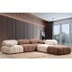 1-Seat Sofa Bubble 1R - Cream Bouclette Cream 1-Seat Sofa Bubble 1R - Cream Bouclette Cream