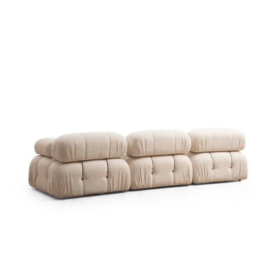 1-Seat Sofa Bubble 1R - Cream Bouclette Cream 1-Seat Sofa Bubble 1R - Cream Bouclette Cream
