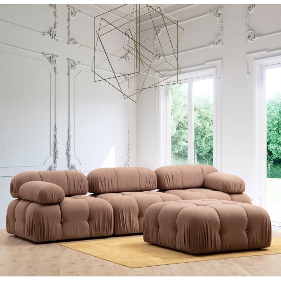 1-Seat Sofa Bubble O1 - Brown Bouclette Brown 1-Seat Sofa Bubble O1 - Brown Bouclette Brown
