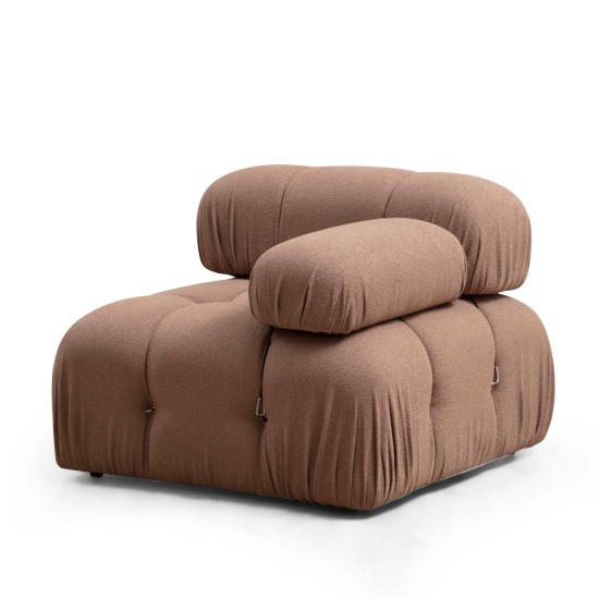 1-Seat Sofa Bubble 1R - Brown Bouclette Brown 1-Seat Sofa Bubble 1R - Brown Bouclette Brown