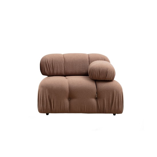 1-Seat Sofa Bubble 1R - Brown Bouclette Brown 1-Seat Sofa Bubble 1R - Brown Bouclette Brown
