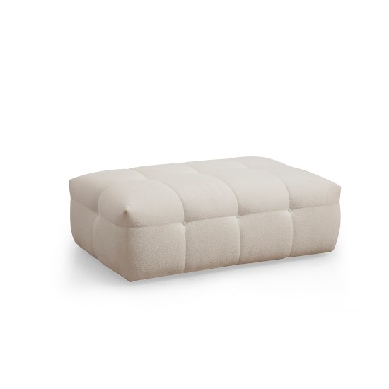 Πουφ Σκαμπό - Cady Ottoman - Χρώμα Μπεζ - 120x80x42εκ Πουφ Σκαμπό - Cady Ottoman - Χρώμα Μπεζ - 120x80x42εκ