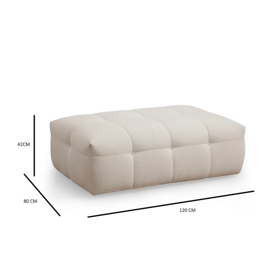 Πουφ Σκαμπό - Cady Ottoman - Χρώμα Μπεζ - 120x80x42εκ Πουφ Σκαμπό - Cady Ottoman - Χρώμα Μπεζ - 120x80x42εκ