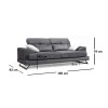 Atelier del Sofa 2-Seat Sofa Frido 2 Seater Anthracite