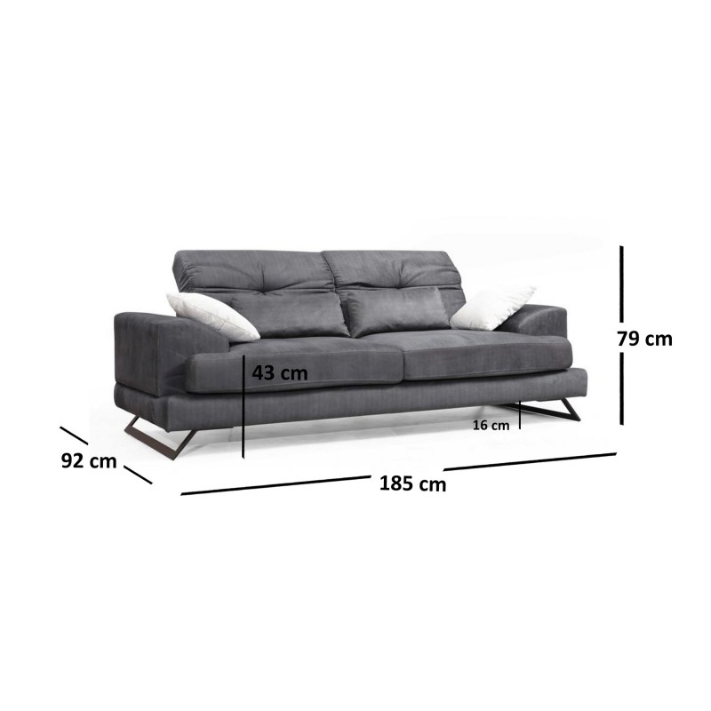 Atelier del Sofa 2-Seat Sofa Frido 2 Seater Anthracite