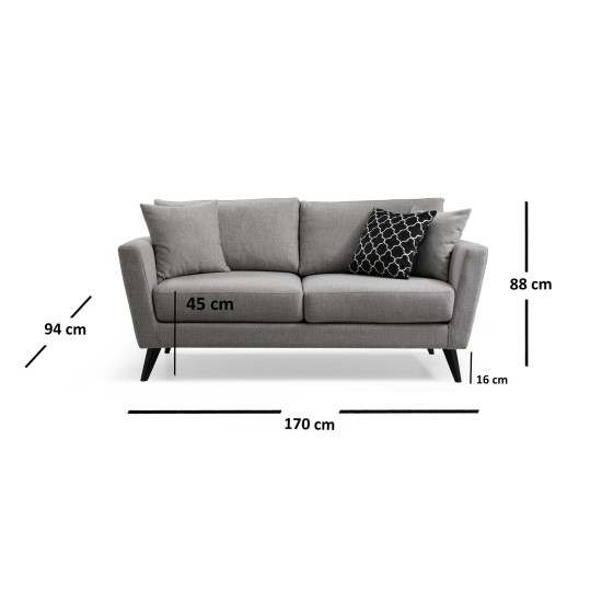 2-Seat Sofa Mayorka 2 Seater Grey Atelier del Sofa 2-Seat Sofa Mayorka 2 Seater Grey