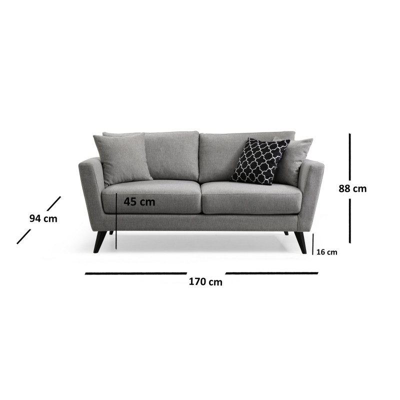 Atelier del Sofa 2-Seat Sofa Mayorka 2 Seater Grey
