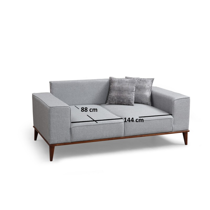 Atelier del Sofa 2-Seat Sofa-Bed Montana 2 Seater Grey