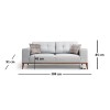 Atelier del Sofa 2-Seat Sofa-Bed Montana 2 Seater Grey