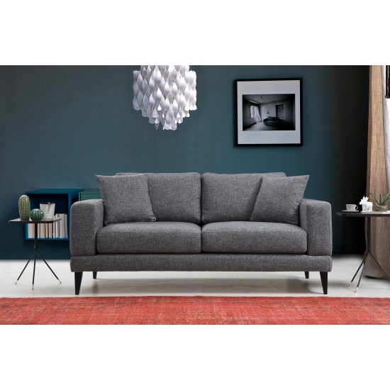 2-Seat Sofa Nordic 2 Seater Dark Grey Atelier del Sofa 2-Seat Sofa Nordic 2 Seater Dark Grey