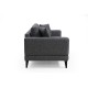 2-Seat Sofa Nordic 2 Seater Dark Grey Atelier del Sofa 2-Seat Sofa Nordic 2 Seater Dark Grey