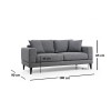 Atelier del Sofa 2-Seat Sofa Nordic 2 Seater Dark Grey