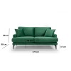 Atelier del Sofa 2-Seat Sofa Papira 2 Seater Green