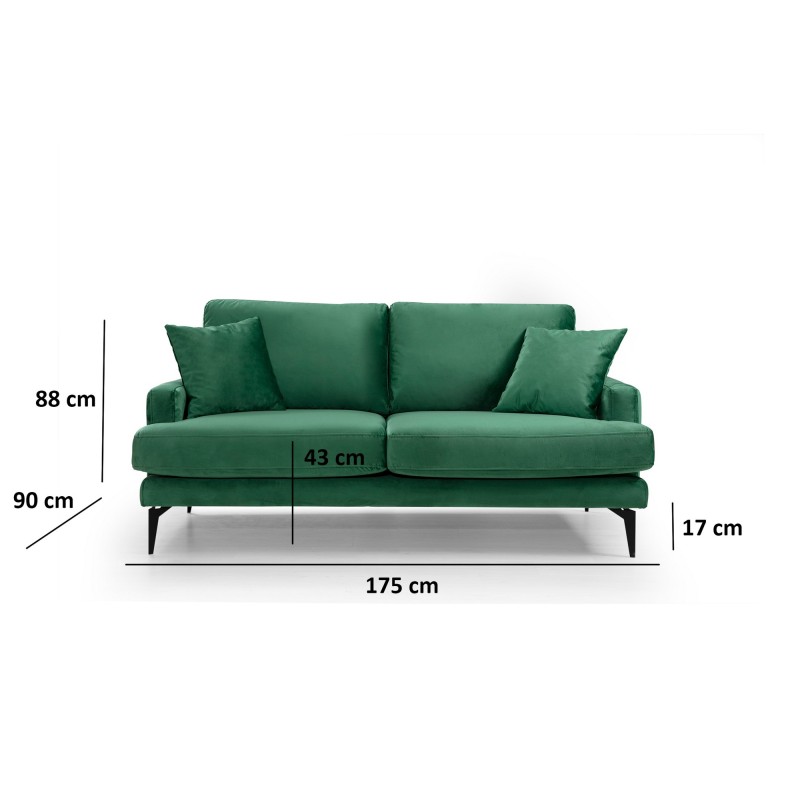 Atelier del Sofa 2-Seat Sofa Papira 2 Seater Green