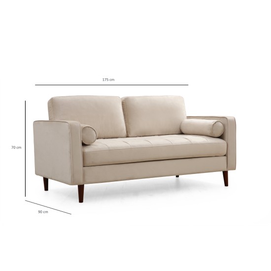 2-Seat Sofa Rome - Beige Beige 2-Seat Sofa Rome - Beige Beige