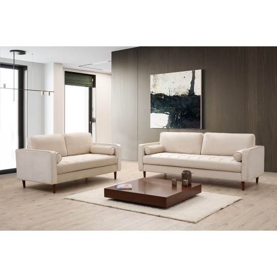 2-Seat Sofa Rome - Beige Beige 2-Seat Sofa Rome - Beige Beige