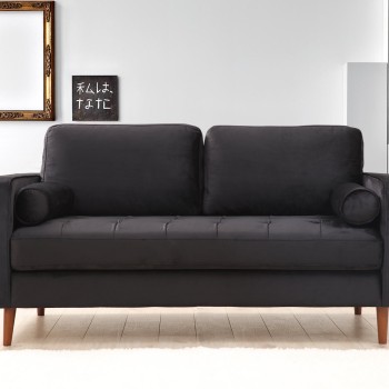 2-Seat Sofa Rome - Black Black
Oak