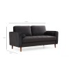 2-Seat Sofa Rome - Black Black
Oak
