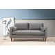 2-Seat Sofa Rome - Light Grey Light Grey 2-Seat Sofa Rome - Light Grey Light Grey