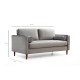2-Seat Sofa Rome - Light Grey Light Grey 2-Seat Sofa Rome - Light Grey Light Grey