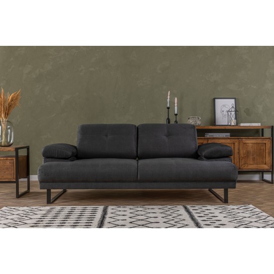 Atelier del Sofa 2-Seat Sofa-Bed Mustang - Anthracite Anthracite