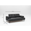Atelier del Sofa 2-Seat Sofa-Bed Mustang - Anthracite Anthracite
