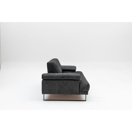 Atelier del Sofa 2-Seat Sofa-Bed Mustang - Anthracite Anthracite