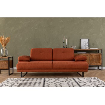 2-Seat Sofa-Bed Mustang - Orange Orange