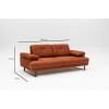 Atelier del Sofa 2-Seat Sofa-Bed Mustang - Orange Orange