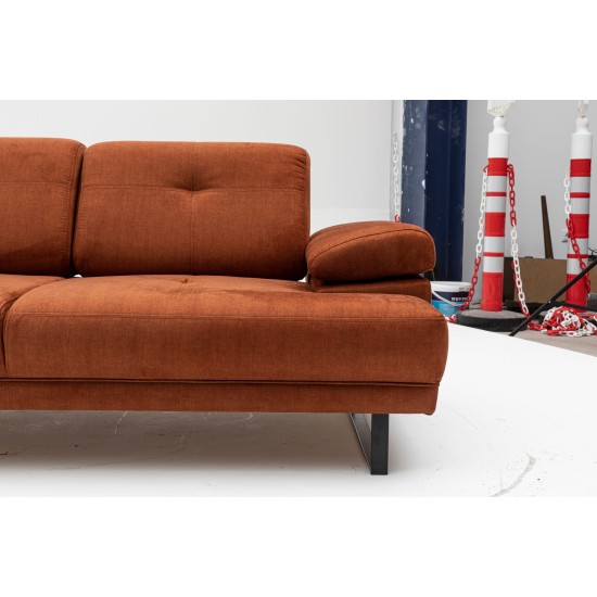 2-Seat Sofa-Bed Mustang - Orange Orange Atelier del Sofa 2-Seat Sofa-Bed Mustang - Orange Orange