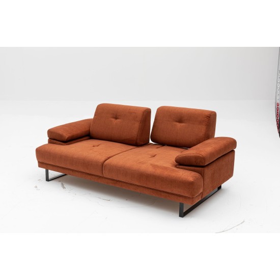 2-Seat Sofa-Bed Mustang - Orange Orange Atelier del Sofa 2-Seat Sofa-Bed Mustang - Orange Orange